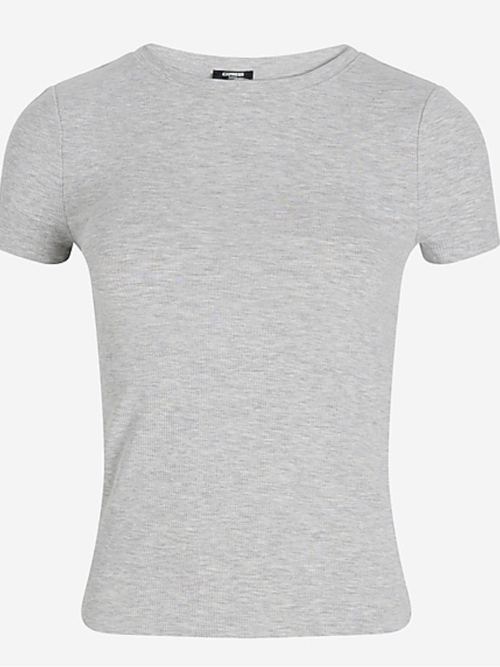 Express Essential Fitted Ribbed Tee - Picture 2 of 6